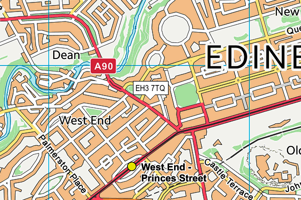 EH3 7TQ map - OS VectorMap District (Ordnance Survey)