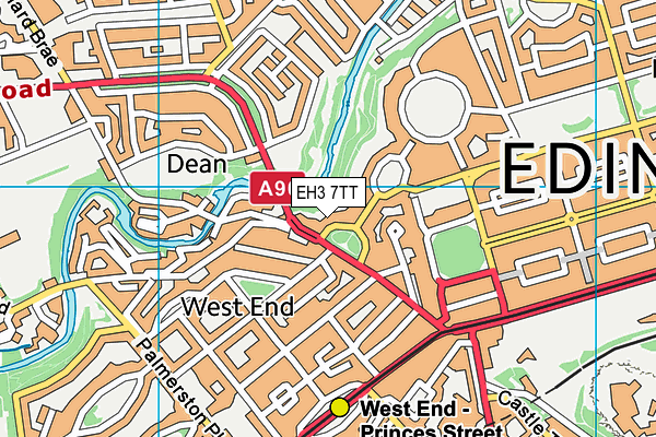 EH3 7TT map - OS VectorMap District (Ordnance Survey)