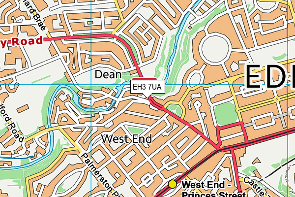 EH3 7UA map - OS VectorMap District (Ordnance Survey)