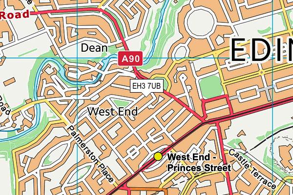 EH3 7UB map - OS VectorMap District (Ordnance Survey)