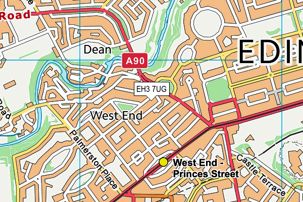EH3 7UG map - OS VectorMap District (Ordnance Survey)