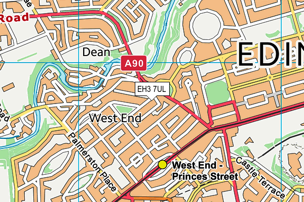 EH3 7UL map - OS VectorMap District (Ordnance Survey)