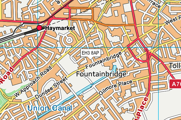 EH3 8AP map - OS VectorMap District (Ordnance Survey)