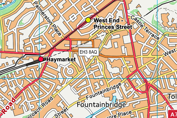 EH3 8AQ map - OS VectorMap District (Ordnance Survey)