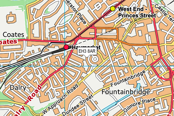 EH3 8AR map - OS VectorMap District (Ordnance Survey)