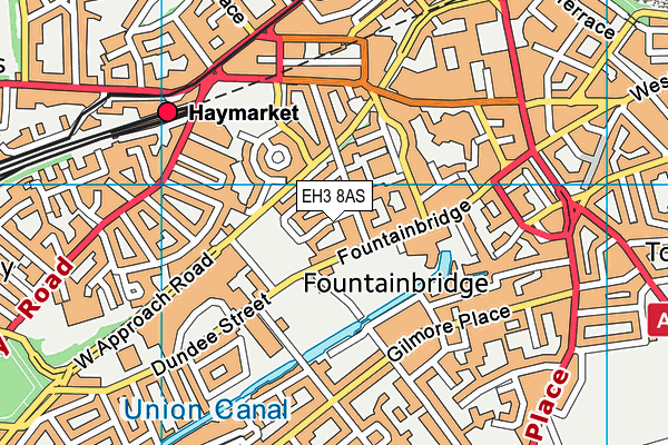 EH3 8AS map - OS VectorMap District (Ordnance Survey)