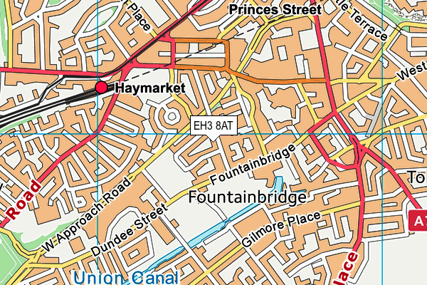 EH3 8AT map - OS VectorMap District (Ordnance Survey)