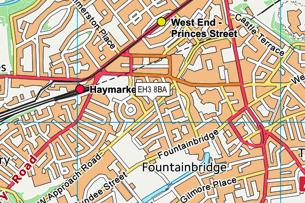 EH3 8BA map - OS VectorMap District (Ordnance Survey)