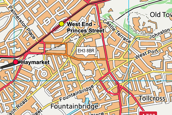 EH3 8BR map - OS VectorMap District (Ordnance Survey)