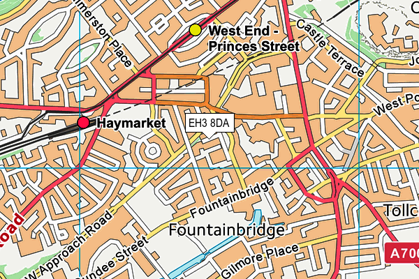 EH3 8DA map - OS VectorMap District (Ordnance Survey)