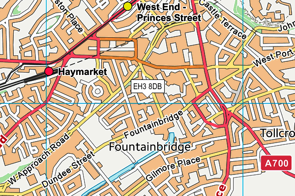 EH3 8DB map - OS VectorMap District (Ordnance Survey)