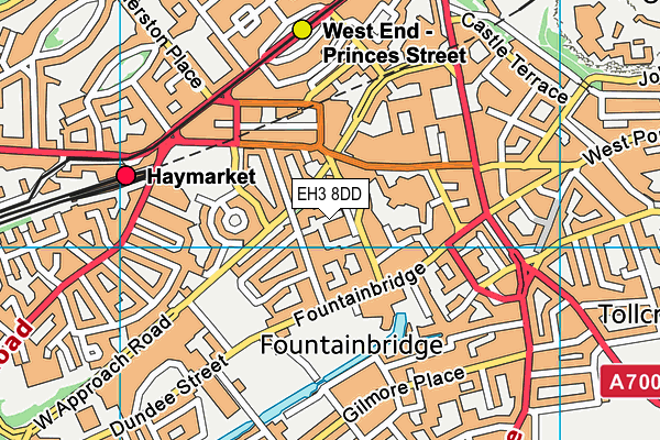 EH3 8DD map - OS VectorMap District (Ordnance Survey)