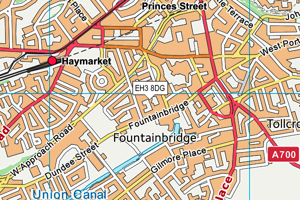 EH3 8DG map - OS VectorMap District (Ordnance Survey)