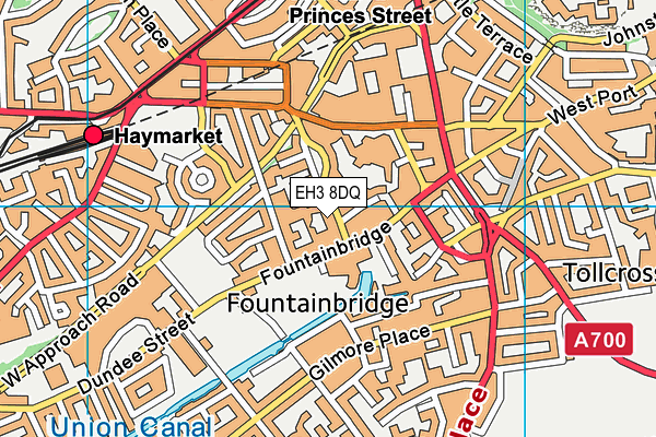 EH3 8DQ map - OS VectorMap District (Ordnance Survey)