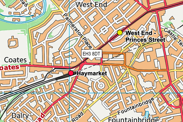 EH3 8DT map - OS VectorMap District (Ordnance Survey)