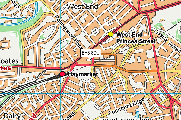 EH3 8DU map - OS VectorMap District (Ordnance Survey)