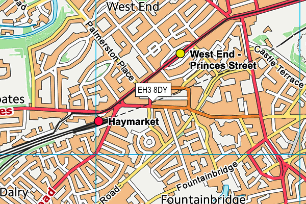 EH3 8DY map - OS VectorMap District (Ordnance Survey)