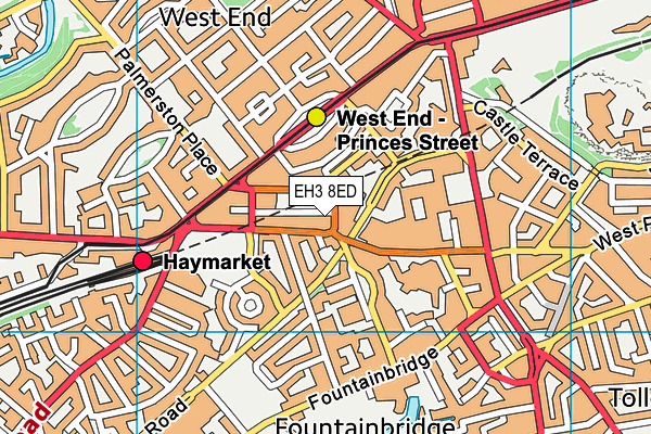 EH3 8ED map - OS VectorMap District (Ordnance Survey)