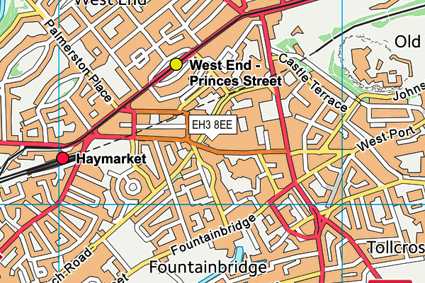 EH3 8EE map - OS VectorMap District (Ordnance Survey)