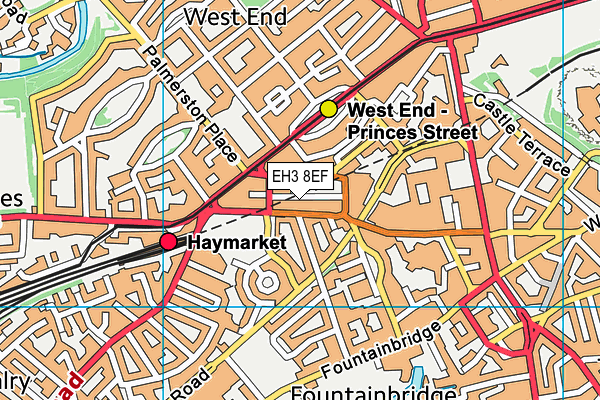 EH3 8EF map - OS VectorMap District (Ordnance Survey)