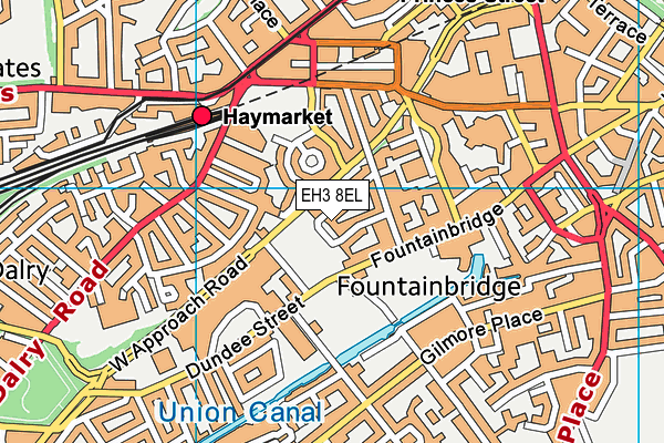 EH3 8EL map - OS VectorMap District (Ordnance Survey)