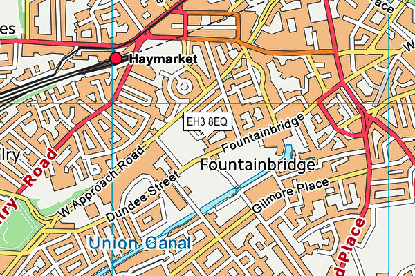 EH3 8EQ map - OS VectorMap District (Ordnance Survey)