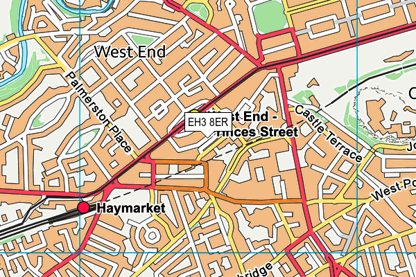 EH3 8ER map - OS VectorMap District (Ordnance Survey)