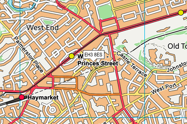 EH3 8ES map - OS VectorMap District (Ordnance Survey)