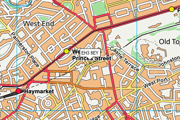 EH3 8EY map - OS VectorMap District (Ordnance Survey)