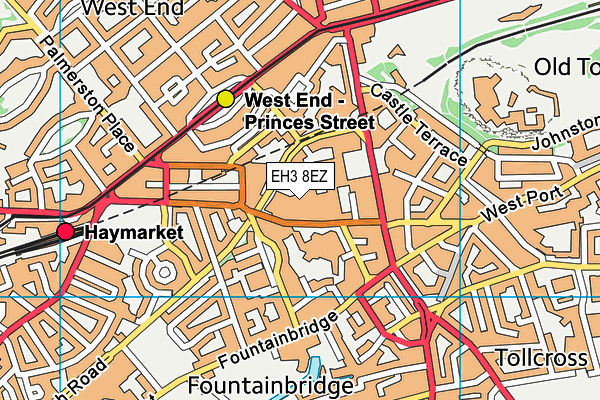 EH3 8EZ map - OS VectorMap District (Ordnance Survey)