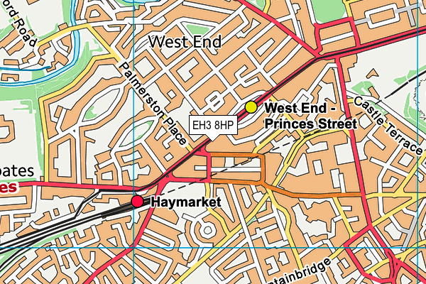EH3 8HP map - OS VectorMap District (Ordnance Survey)