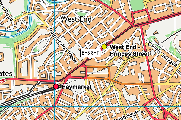 EH3 8HT map - OS VectorMap District (Ordnance Survey)