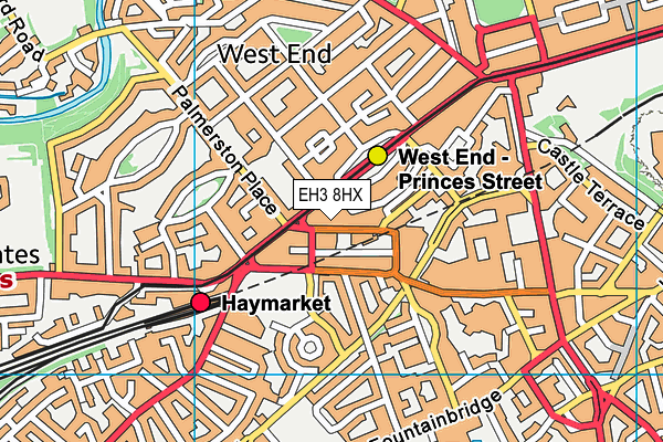 EH3 8HX map - OS VectorMap District (Ordnance Survey)