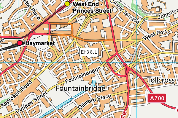EH3 8JL map - OS VectorMap District (Ordnance Survey)