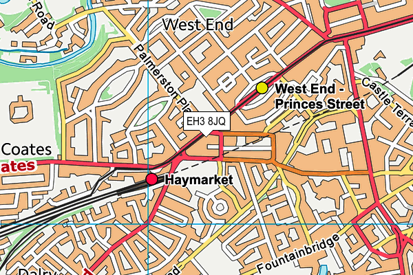 EH3 8JQ map - OS VectorMap District (Ordnance Survey)