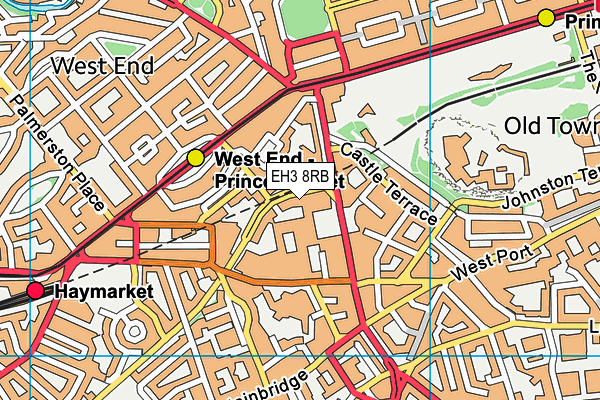 EH3 8RB map - OS VectorMap District (Ordnance Survey)