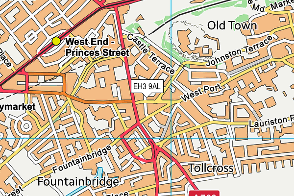 EH3 9AL map - OS VectorMap District (Ordnance Survey)