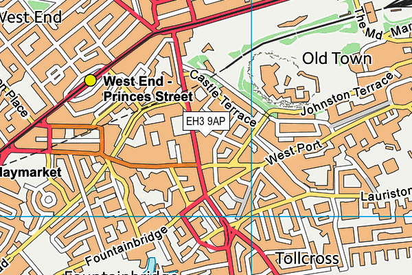 EH3 9AP map - OS VectorMap District (Ordnance Survey)