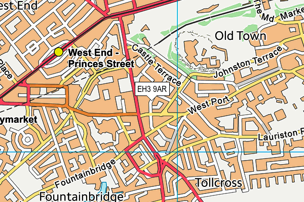 EH3 9AR map - OS VectorMap District (Ordnance Survey)