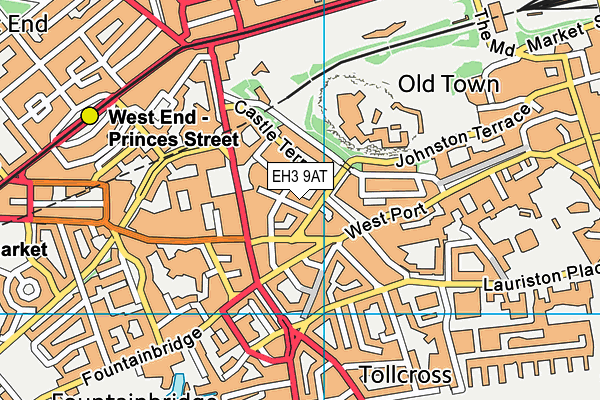 EH3 9AT map - OS VectorMap District (Ordnance Survey)