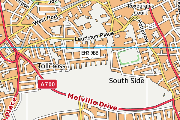 EH3 9BB map - OS VectorMap District (Ordnance Survey)