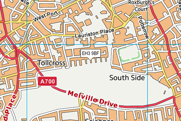 EH3 9BF map - OS VectorMap District (Ordnance Survey)