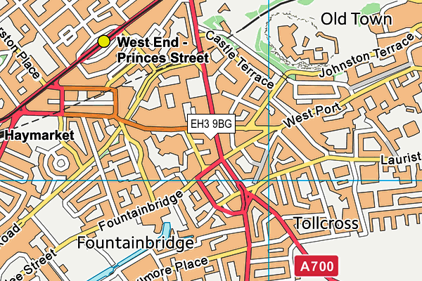 EH3 9BG map - OS VectorMap District (Ordnance Survey)