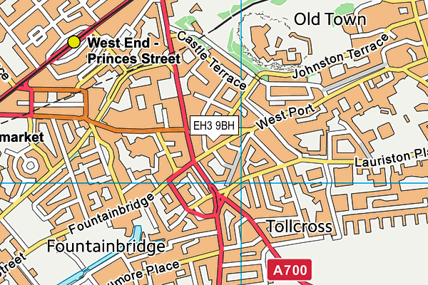 EH3 9BH map - OS VectorMap District (Ordnance Survey)