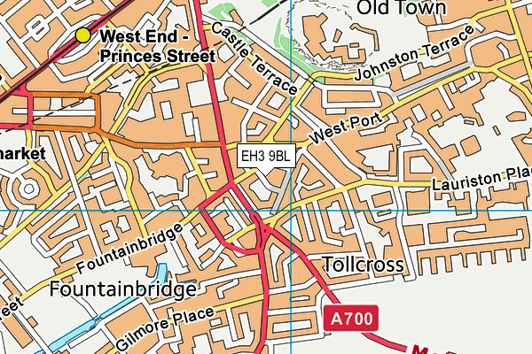 EH3 9BL map - OS VectorMap District (Ordnance Survey)