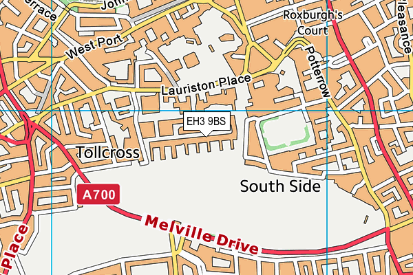 EH3 9BS map - OS VectorMap District (Ordnance Survey)