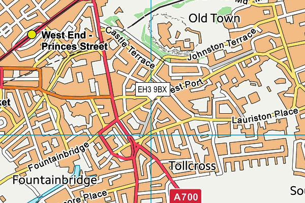 EH3 9BX map - OS VectorMap District (Ordnance Survey)