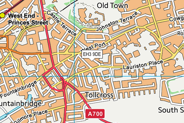 EH3 9DE map - OS VectorMap District (Ordnance Survey)