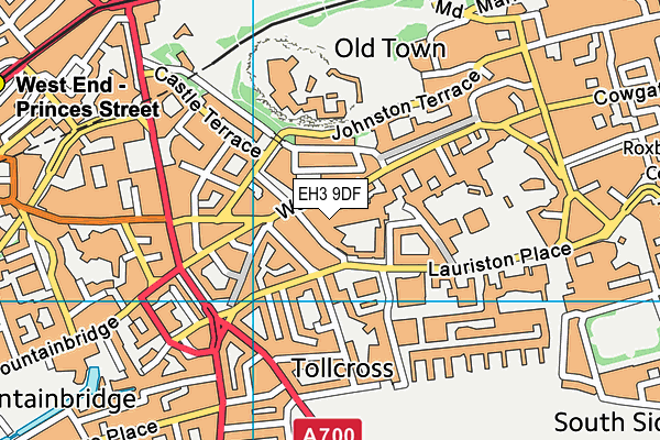 EH3 9DF map - OS VectorMap District (Ordnance Survey)