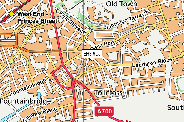 EH3 9DJ map - OS VectorMap District (Ordnance Survey)